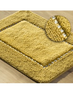 DYWANIK ŁAZIENKOWY CHIC 60 X 90 CM MUSZTARDOWY