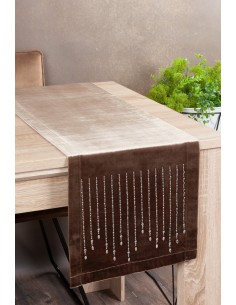 OBRUS ROYAL 3 35 X 140 CM CIEMNOBEŻOWY