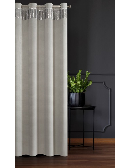 ZASŁONA GOTOWA JASPER 140 X 250 CM SREBRNY