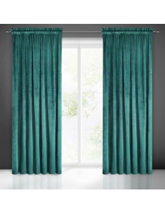 ZASŁONA GOTOWA MELANIE NA TAŚMIE 140 X 270 CM TURKUSOWY