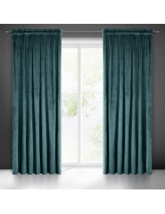 ZASŁONA GOTOWA MELANIE NA TAŚMIE 140 X 270 CM CIEMNOTURKUSOWY