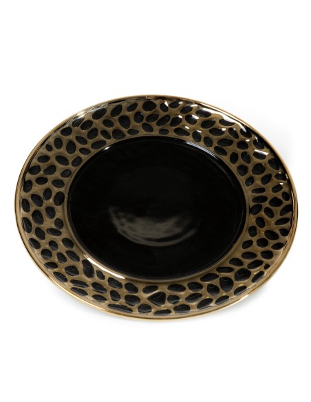 PATERA DEKORACYJNA MADLEN (4) FI 30 X 2 CM CZARNY