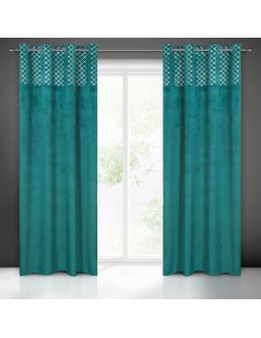 ZASŁONA GOTOWA HAZEL 140 X 250 CM TURKUSOWY