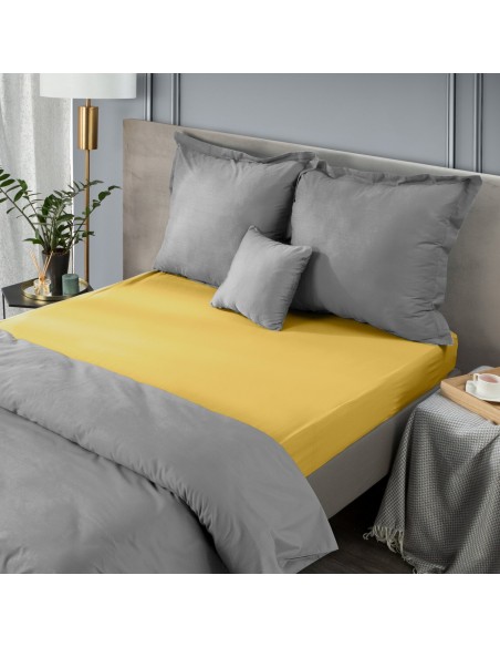 PRZEŚCIERADŁO NOVA 180 X 210 CM MUSZTARDOWY