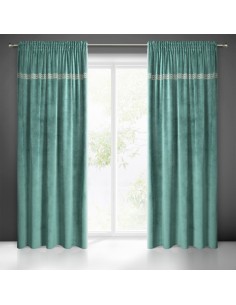 ZASŁONA GOTOWA JOVITA NA TAŚMIE 140 X 270 CM ZIELONY