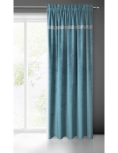 ZASŁONA GOTOWA JOVITA NA TAŚMIE 140 X 270 CM CIEMNOTURKUSOWY 2