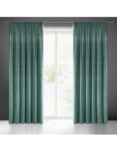 ZASŁONA GOTOWA AURORA NA TAŚMIE 140 X 270 CM CIEMNOTURKUSOWY