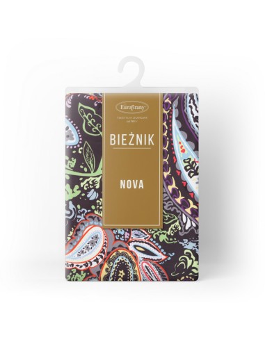 OBRUS ADINA 35 X 180 CM CZARNY