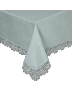 OBRUS DEKORACYJNY 150 X 220 CM SREBRNY 2