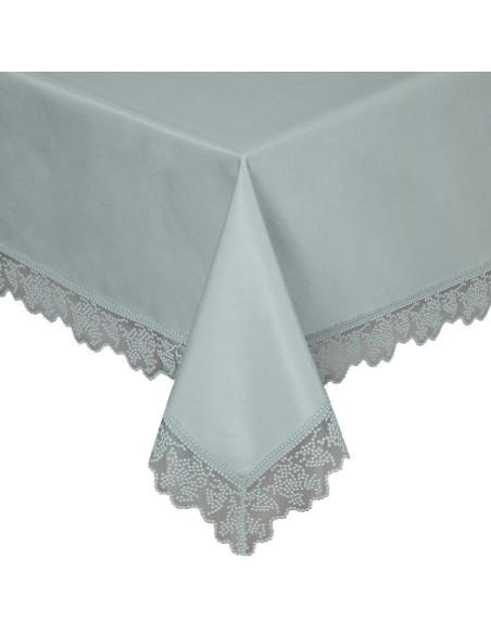 OBRUS DEKORACYJNY 150 X 220 CM SREBRNY