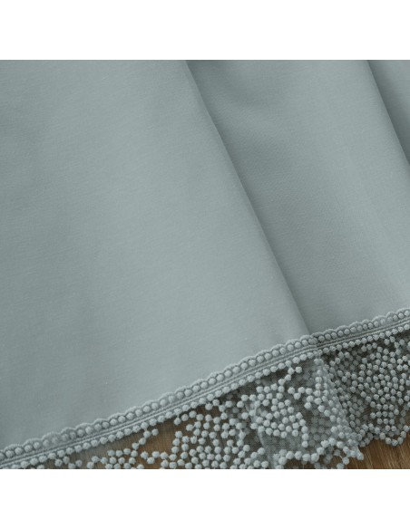 OBRUS DEKORACYJNY 150 X 220 CM SREBRNY