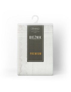 OBRUS DEKORACYJNY 35 X 180 CM BIAŁY 2