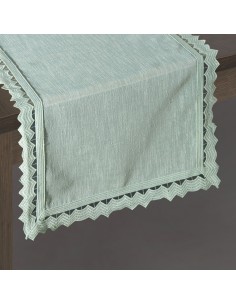 OBRUS DEKORACYJNY 35 X 180 CM MIĘTOWY