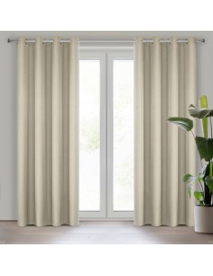 ZASŁONA GOTOWA RITA 140 X 250 CM CIEMNOBEŻOWY