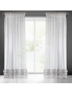 FIRANA GOTOWA RAJA NA TAŚMIE 140 X 270 CM SZARY