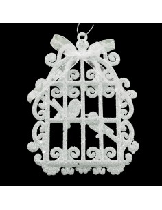 OZDOBA ŚWIĄTECZNA PL 36 12 X 9 CM SREBRNY 2