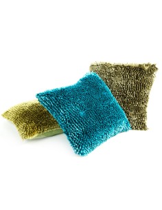 POSZEWKA SHAGGY 1 40 X 40 CM CIEMNOBORDOWY 2