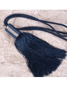 SZNUR DEKORACYJNY OLIVIA 74 CM GRANATOWY