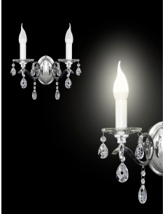 LAMPA LORETA (02) 34 X 20 X 32 CM SREBRNY 2