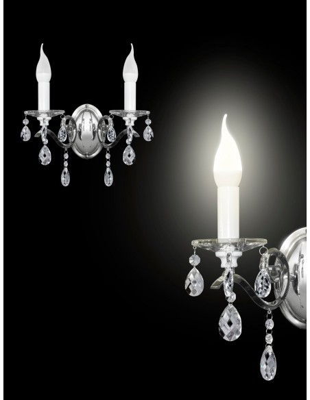 LAMPA LORETA (02) 34 X 20 X 32 CM SREBRNY