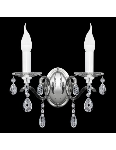 LAMPA LORETA (02) 34 X 20 X 32 CM SREBRNY