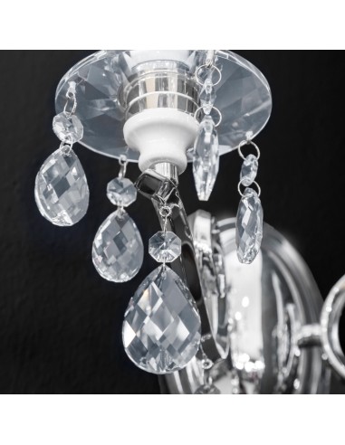 LAMPA LORETA (02) 34 X 20 X 32 CM SREBRNY