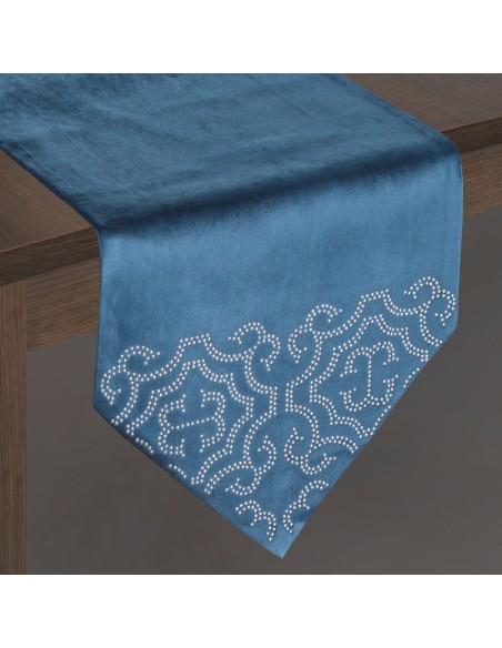 OBRUS ODEL 32 X 140 CM GRANATOWY