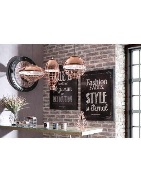 LAMPA LUCY (02) FI 30 X 12 CM MIEDZIANY