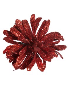 KWIAT ŚWIĄTECZNY LUCIA O 17 CM CZERWONY