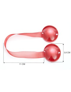 UPINACZ DEKORACYJNY Z MAGNESEM 11 CM CZERWONY 2