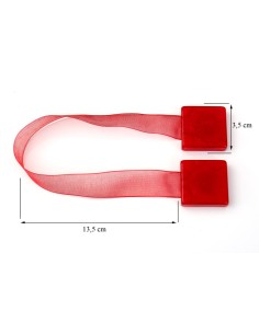 UPINACZ DEKORACYJNY Z MAGNESEM CZERWONY 2