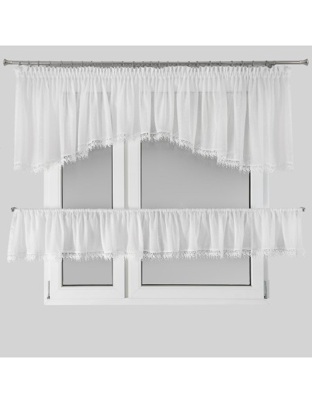 FIRANA GOTOWA DAGMARA-5 400 X 65 CM BIAŁY