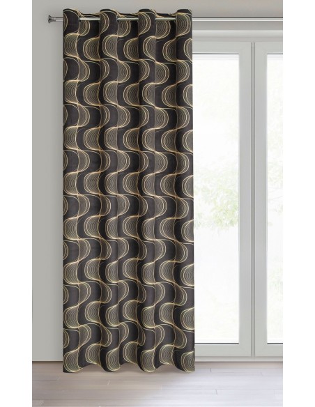 ZASŁONA GOTOWA POLA 140 X 250 CM CZARNY