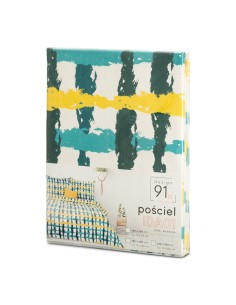 POŚCIEL BAWEŁNIANA D91 IDA 01 220 X 200 CM TURKUSOWY 2