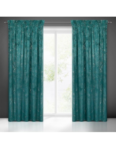 ZASŁONA GOTOWA NADIA NA TAŚMIE 140 X 300 CM CIEMNOTURKUSOWY