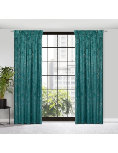 ZASŁONA GOTOWA NADIA NA TAŚMIE 140 X 300 CM CIEMNOTURKUSOWY