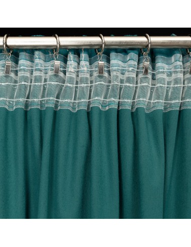 ZASŁONA GOTOWA NADIA NA TAŚMIE 140 X 300 CM CIEMNOTURKUSOWY