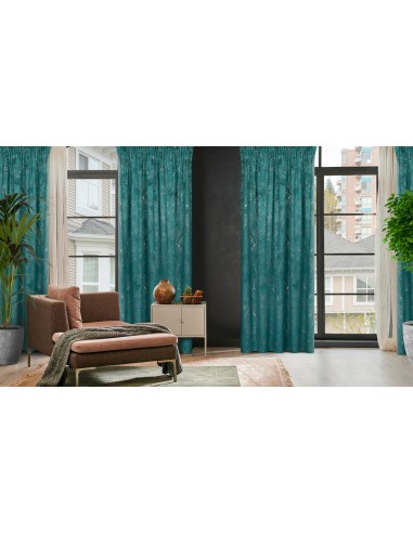 ZASŁONA GOTOWA NADIA NA TAŚMIE 140 X 300 CM CIEMNOTURKUSOWY