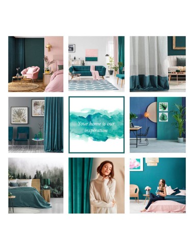 ZASŁONA GOTOWA NADIA NA TAŚMIE 140 X 300 CM CIEMNOTURKUSOWY