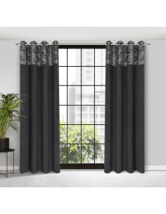 ZASŁONA GOTOWA ARIANA 140 X 250 CM CZARNY 2