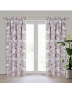 ZASŁONA GOTOWA SHERRY NA TAŚMIE 140 X 300 CM SREBRNY