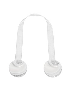 UPINACZ DEKORACYJNY Z MAGNESEM 4 X 15 CM BIAŁY