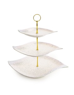 PATERA DEKORACYJNA NINA (01) 27 X 28 X 30 CM PERŁOWY