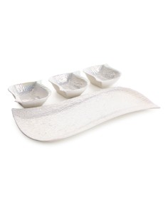 PATERA DEKORACYJNA NINA (02) 18 X 41 X 6.5 CM PERŁOWY 2