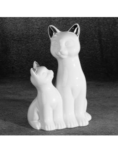 FIGURKA DEKORACYJNA CAT 15 X 11 X 22 CM BIAŁY 2
