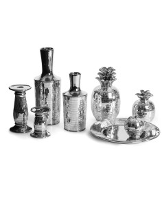 FIGURKA DEKORACYJNA MIRONA (01) 27 X 8 X 26 CM SREBRNY 2