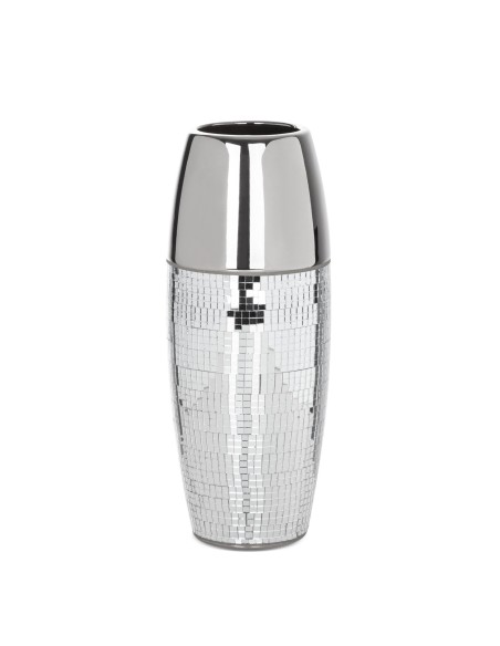 WAZON DEKORACYJNY MIRONA (06) FI 12 X 30 CM SREBRNY