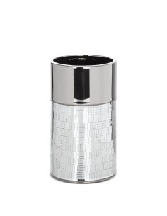 WAZON DEKORACYJNY MIRONA (09) FI 14 X 25 CM SREBRNY