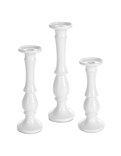 ŚWIECZNIK DEKORACYJNY JOLY O 10 X 25 CM BIAŁY 2