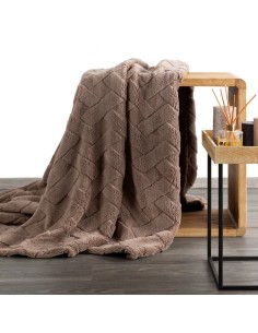 KOC D91 CARO 170 X 210 CM CIEMNOBEŻOWY